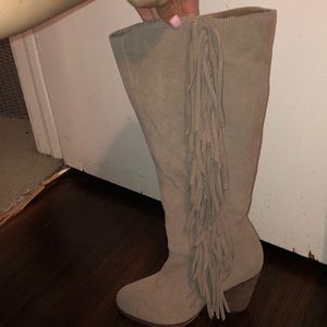 Steve Madden fringe tall boot